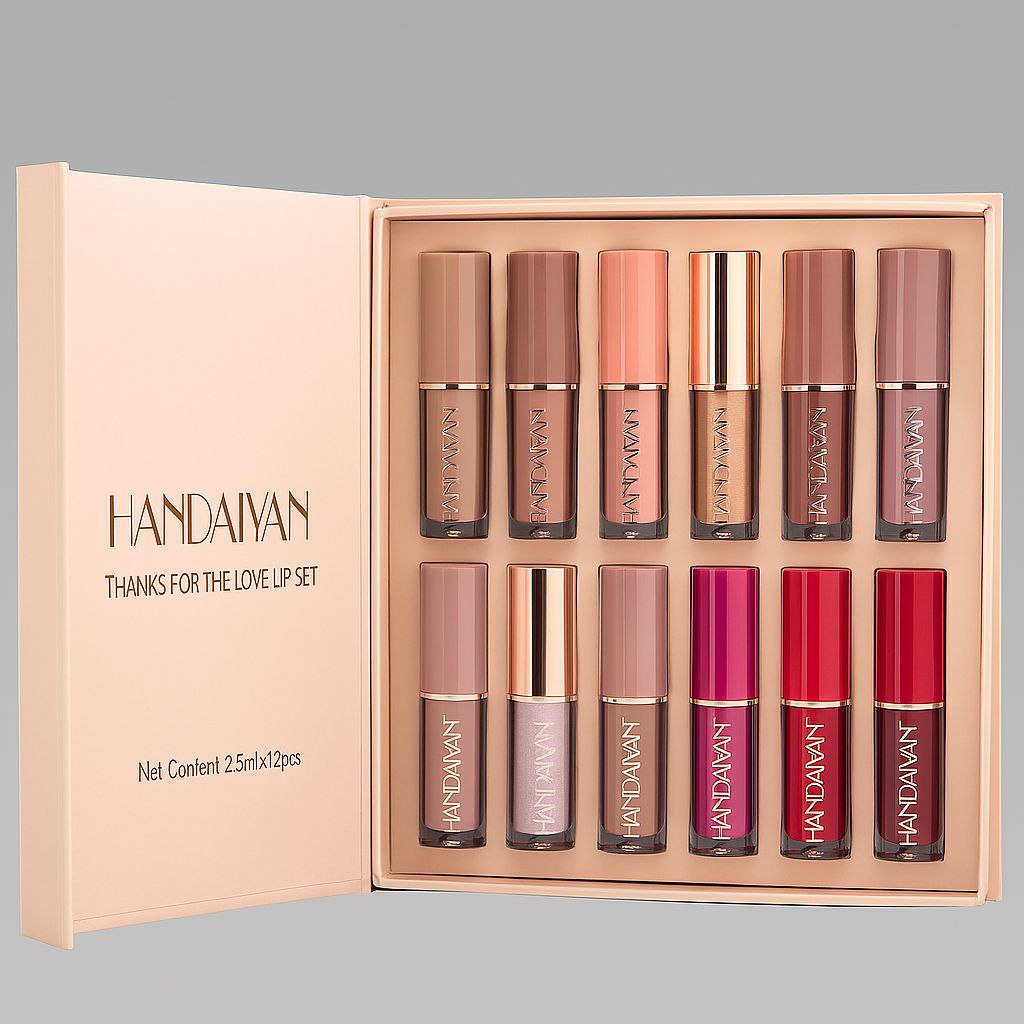 Velvet Matte Liquid Lipstick (Set 12 Pcs)