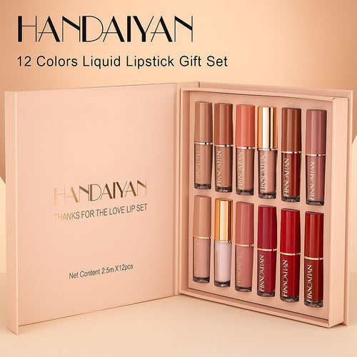 Velvet Matte Liquid Lipstick (Set 12 Pcs)
