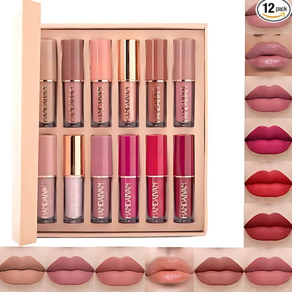 Velvet Matte Liquid Lipstick (Set 12 Pcs)