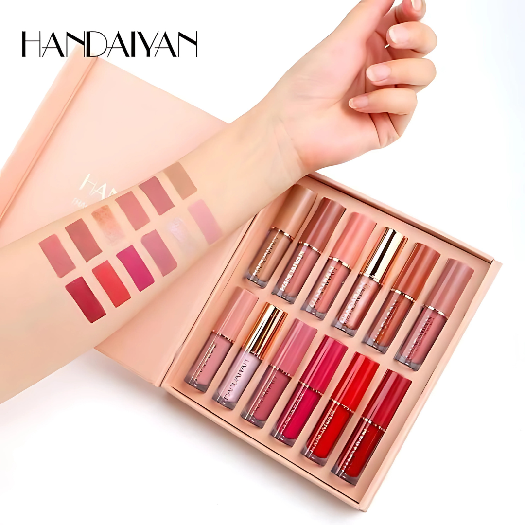 Velvet Matte Liquid Lipstick (Set 12 Pcs)