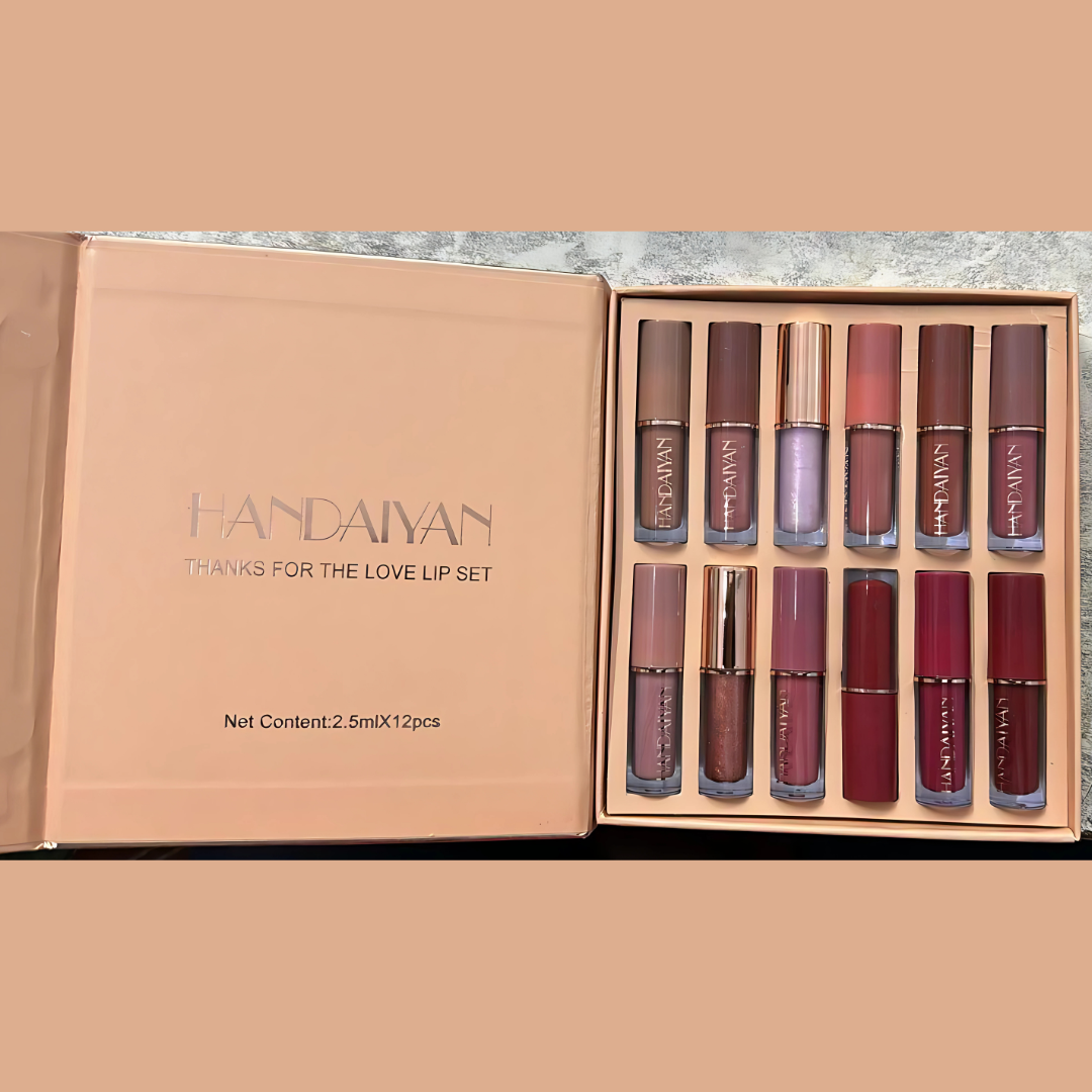 Velvet Matte Liquid Lipstick (Set 12 Pcs)